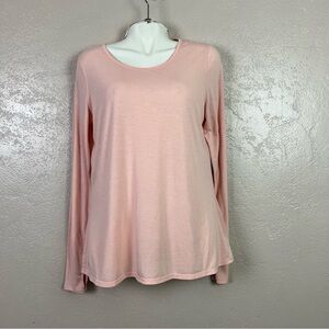 Zelos T-Shirt Women's Large Pink Round Neck Athletic Long Sleeve Tee